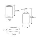 Imagen de Set de Baño 3 Piezas Carbono Polyresina Negro