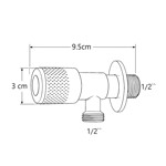Imagen de Llave de Paso Negra Acero 1/2"