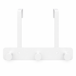 Imagen de Perchero para Puerta 3 Ganchos Blanco 23x3.5x18.5cm H