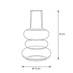 Imagen de FLORERO 3 Nubes Vidrio Transparente Ø13x25cm H
