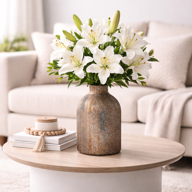 Imagen de FLORERO Ceramica Tornazolado Ø14x21.5cm H