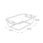 Imagen de CESTO Rejilla c/Asa Madera/Negro 35x23x16cm