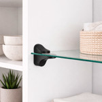 Imagen de Soportes (Par) Negro p/Estante 3 a 18mm