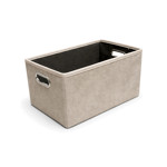 Imagen de CESTO Organizador Rectang. c/Asas Gris Mediano 34x23x18cm H