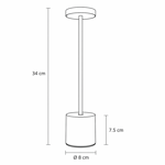 Imagen de Lampara de Mesa LED Blanca Luz Variable y Dimerizable Ø8x34cm H