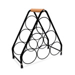 Imagen de Portavinos para 6 Botellas Hierro y Madera Nat. 30x13x31cm H