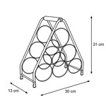 Imagen de Portavinos para 6 Botellas Hierro y Madera Nat. 30x13x31cm H