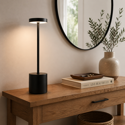 Imagen de Lampara de Mesa LED Negra
