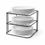 Imagen de Organizador para Platos 2 Niveles Negro 23x23x20cm H