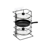 Imagen de Organizador p/Tapas Negro 24.5x18x43cm H