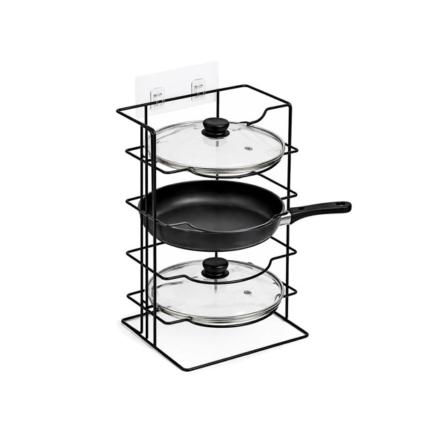 Imagen de Organizador p/Tapas Negro 24.5x18x43cm H