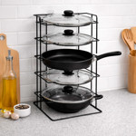 Imagen de Organizador p/Tapas Negro 24.5x18x43cm H