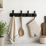 Imagen de Perchero 4 Ganchos Aluminio Negro 34.5x6x4cm Prof