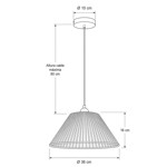 Imagen de Colgante Campana Cónica Artesanal Ø36x16cm H