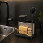 Imagen de Dispensador de Pileta Acero-Negro 18x13x19cm H