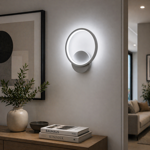Imagen de APLIQUE LED Serena O 10W Frio Nickel Ø20cm 24cm h
