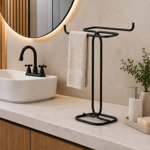 Imagen de TOALLERO de mesada Negro FUTURE 12.5x12.5x33cm H