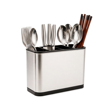 Imagen de Cubiertero 4 Reparticiones Acero-Negro 18x8.5x13cm H