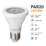 Imagen de LÁMPARA LED Par20 de 8w E27 Cálida Dimerizable Dense