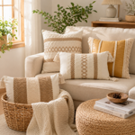 Imagen de ALMOHADON con Tejido Natural/Beige 50x30cm