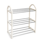 Imagen de ZAPATERA x 3 Estantes Acero Blanco 42.5x18.5x42cm H