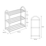 Imagen de ZAPATERA x 3 Estantes Acero Blanco 42.5x18.5x42cm H