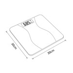 Imagen de BALANZA de Baño Vidrio Negro 30x30cm