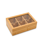 Imagen de Caja Rectangular para Té 6 Div Bamboo