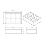 Imagen de Caja Rectangular para Té 6 Div Bamboo
