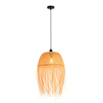 Imagen de COLGANTE 1 Luz E27 Rattan Maui c/Portalamp. Negro Ø46