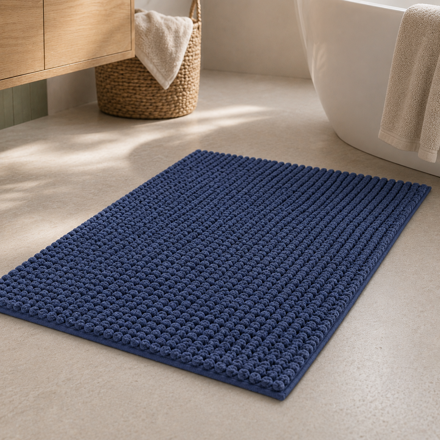 Imagen de ALFOMBRA Baño Super Chenille Azul 45x75cm