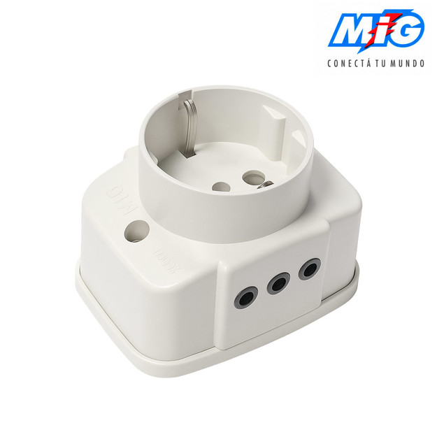 Imagen de TOMA Ext. Schucko + 2 Modular Blanco