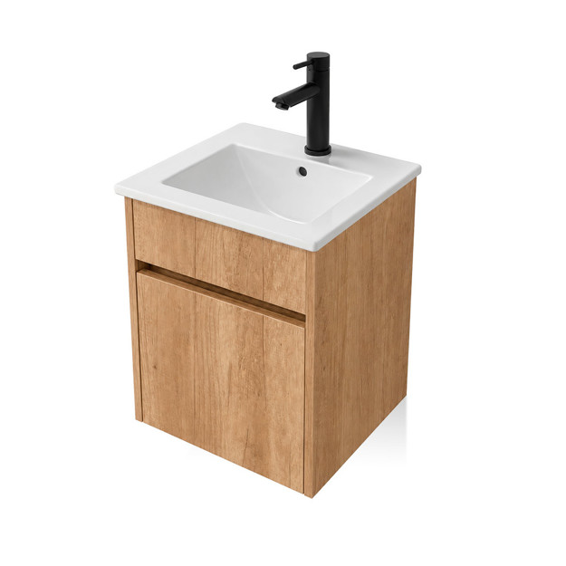 Imagen de M.Baño p/Colgar 1 Pta. Napoles Madera 42x42x45.5cm H