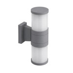 Imagen de APLIQUE Exterior 2 Luces E27 Vidrio/Aluminio Ø11cm