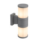 Imagen de APLIQUE Exterior 2 Luces E27 Vidrio/Aluminio Ø11cm
