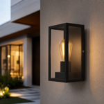 Imagen de FAROL de Pared Recto Metálico E27 11x11x23.5cm H