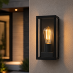 Imagen de FAROL de Pared Recto Metálico E27 11x11x23.5cm H