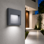 Imagen de APLIQUE Led 6w p/Escalera Cuad. Gris Frio 12.5cm