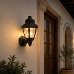 Imagen de FAROL Plastico de Pared Germanico Negro