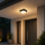 Imagen de APLIQUE Pared 4w Led Entero Cuadrado Calido Negro 14x14x5 cm
