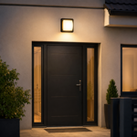 Imagen de APLIQUE Pared 4w Led Entero Cuadrado Calido Negro 14x14x5 cm