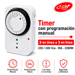 Imagen de Timer Manual - 3 en Linea / 3 en Linea 3500w