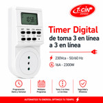 Imagen de Timer Digital - 3 en Linea / 3 en Linea 3200w