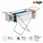 Imagen de Tendedero C/Alas de Piso Niquel Mate 182.5x55x102cm  EGE