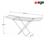 Imagen de Tendedero C/Alas de Piso Niquel Mate 182.5x55x102cm  EGE