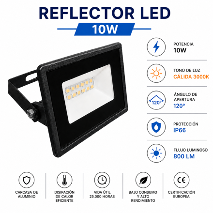 Imagen de REFLECTOR Led 10watts DENSE Calido