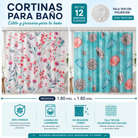 Imagen de CORTINA 180x180 Teflon Diseños Calidad Premium