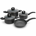 Imagen de BATERIA de Cocina 7 Pzas Antiadherente Granito Gris