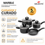 Imagen de BATERIA de Cocina 7 Pzas Antiadherente Granito Gris