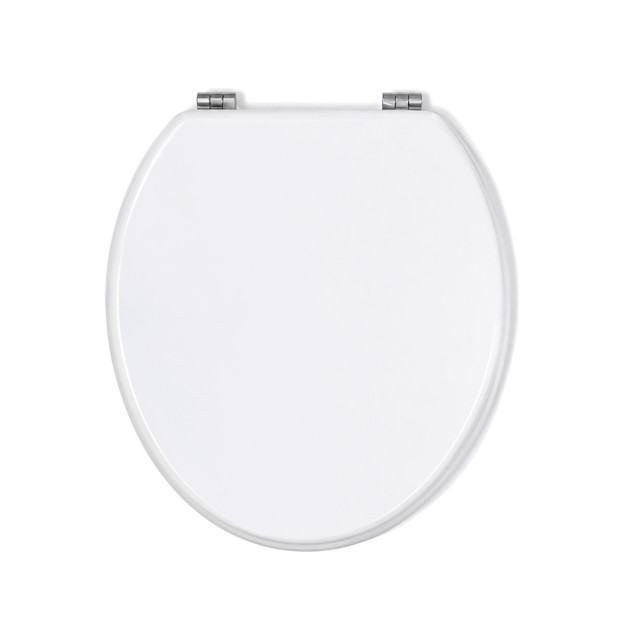 Imagen de TAPA WC Blanco Madera Laqueada Herraje Metal Florencia